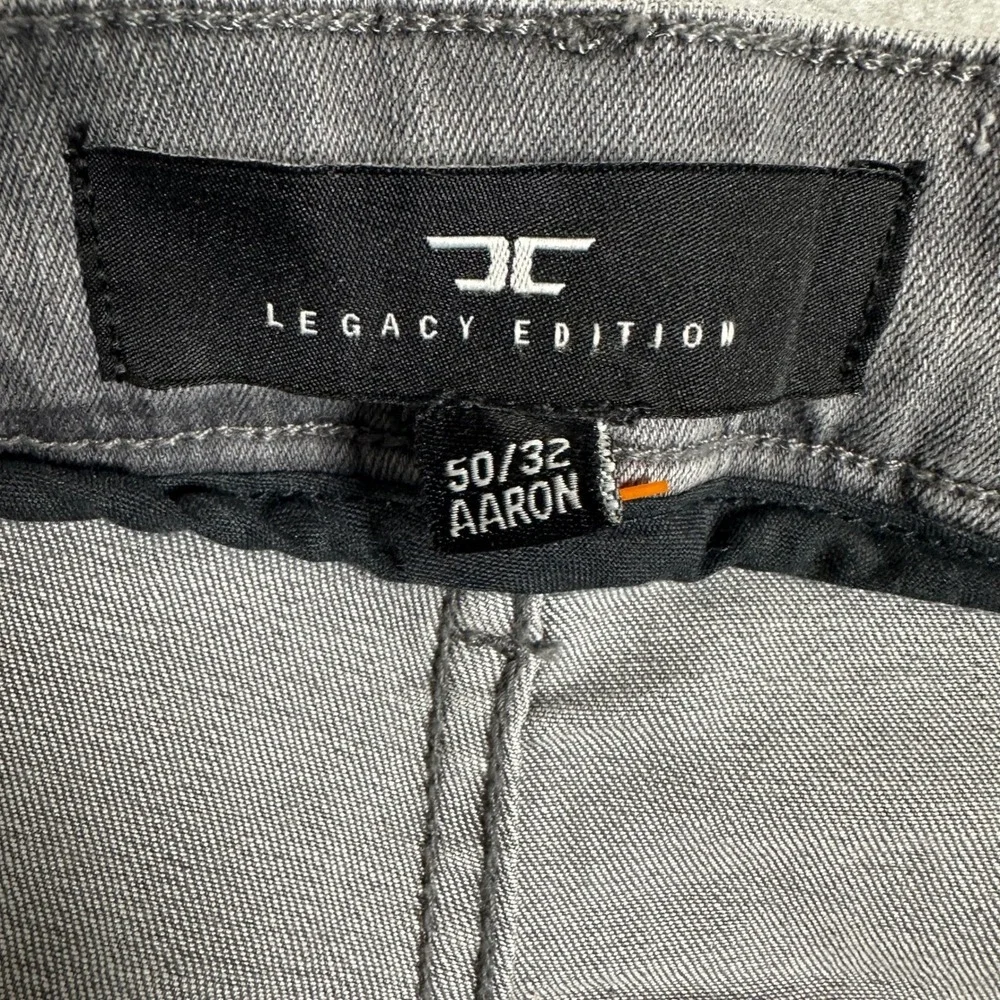 Jordan Craig Legacy Edition Jeans Aaron Grey Slim Fit Stretch Mens 50x32 JA300RX